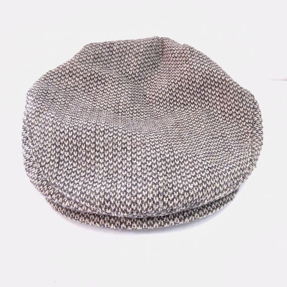 Vintage London Fog Gray/Beige Baker Newsboy Men Tweed Hat Cap Size M  Y2K Retro - Picture 3 of 12